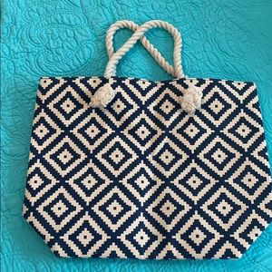 Summer & Rose Navy Diamond Tote